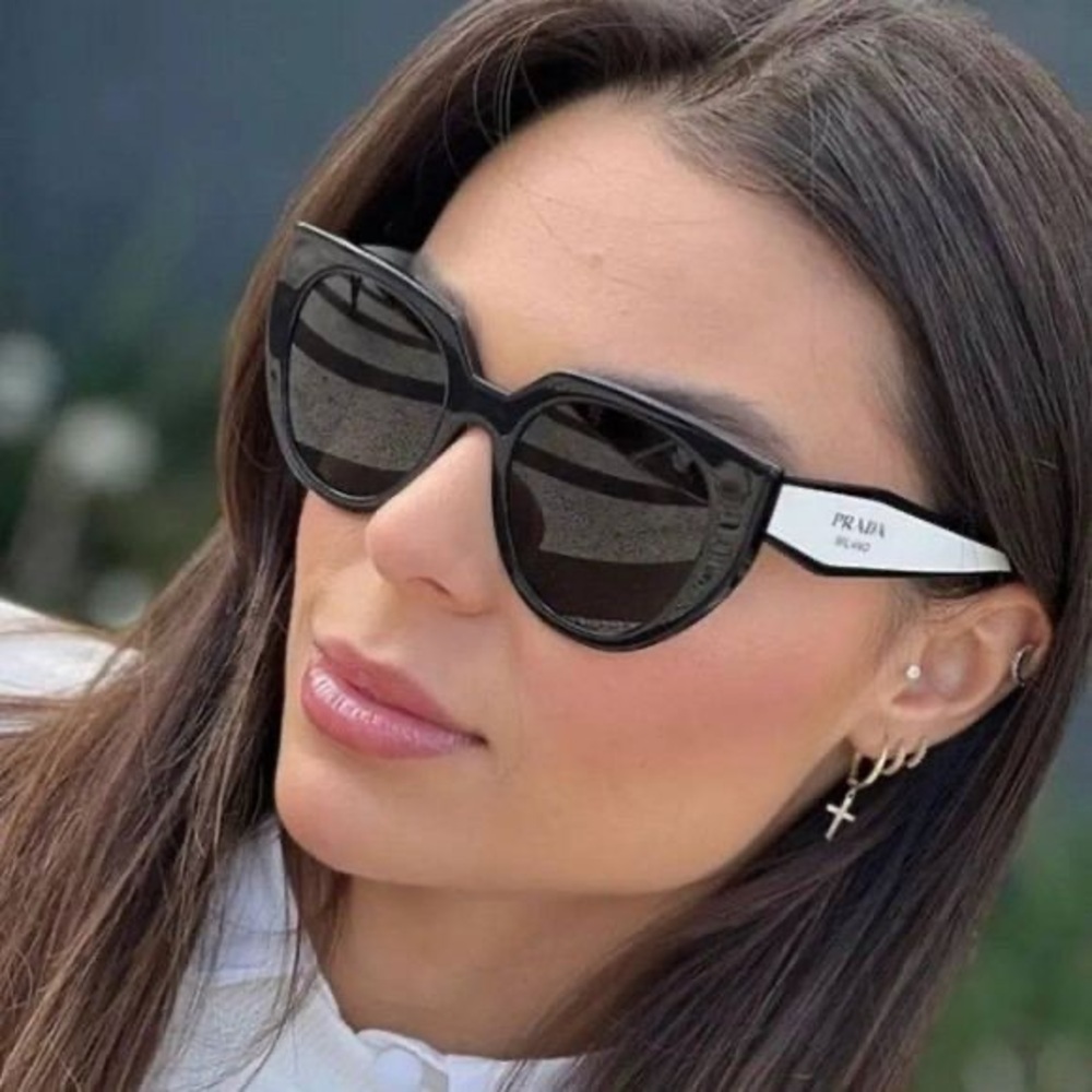 Prada Black and White Sunglasses (ONLY WORN ONCE)